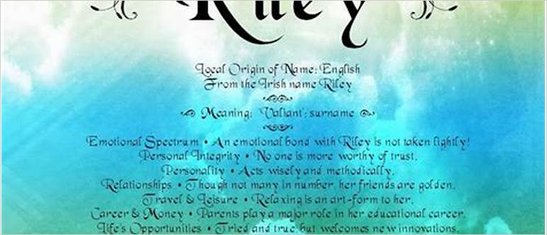 Names similar to riley